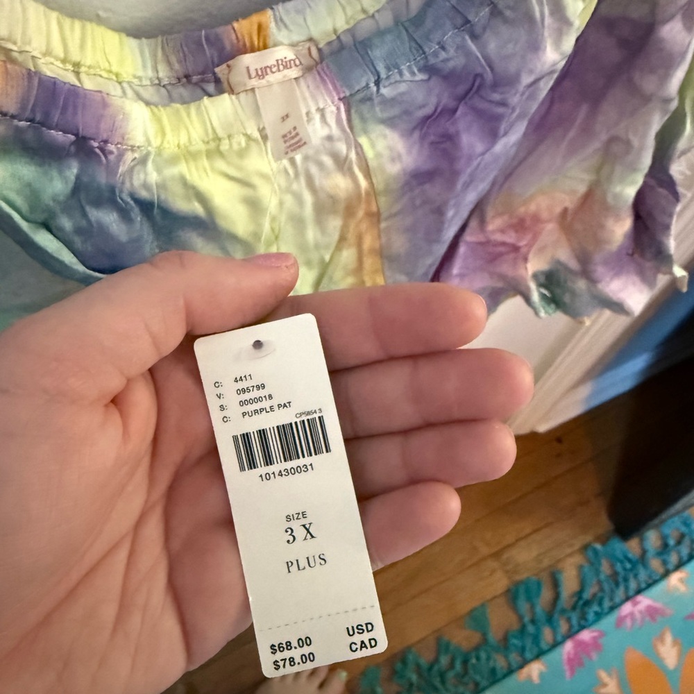 NWT Anthropologie Lyre Bird Silky Pajama Set - Picture 5 of 11